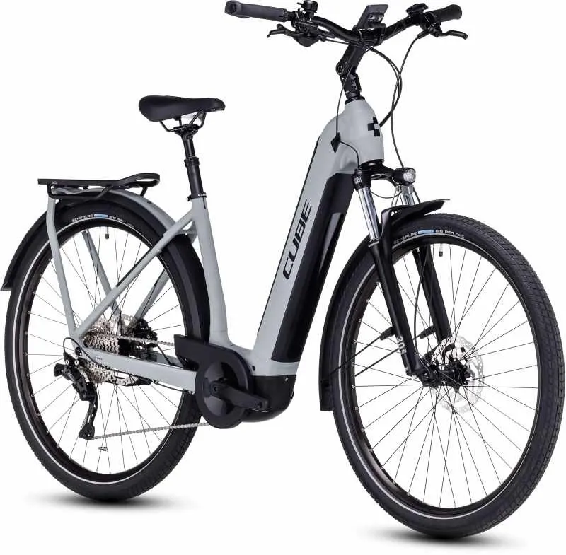 2023 Cube Kathmandu Hybrid One 625 Easy Entry - Electric Bike - SwampGrey/Black